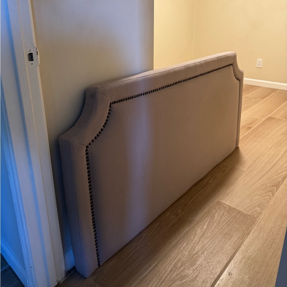 Elegant Beige Upholstered Headboard